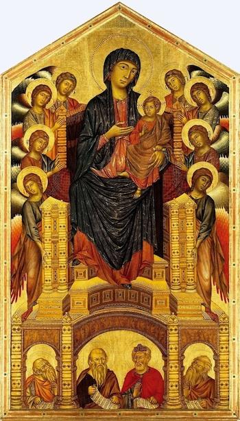 Cimabue, Santa Trinita Madonna (Madonna and Child Enthroned), 1280-90 tempera on panel (Galleria degli Uffizi, Florence) A new style emerges During the late thirteenth century, artists in a handful