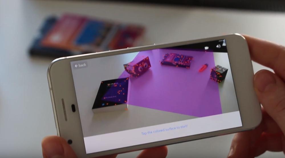 The Augmented Reality mode Spaces created in a 3D environment can be projected onto the real world as AR.