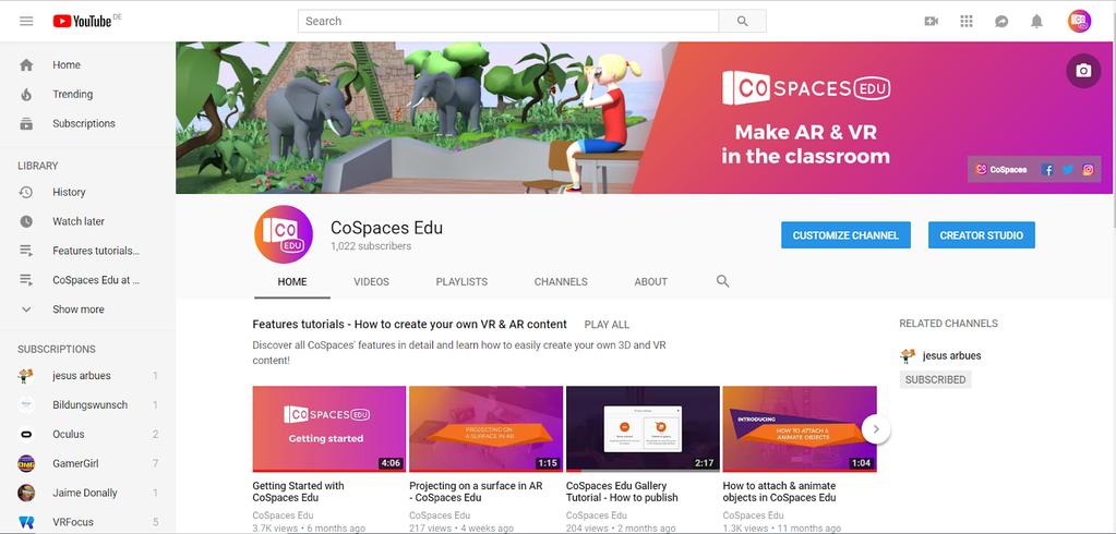com/courses/cospacesedu The CoSpaces Edu YouTube channel on youtube.