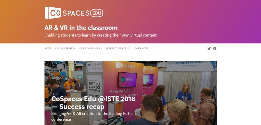 Our blog The CoSpaces Edu blog blog.cospaces.io showcases real-life stories of educators who use the platform as well as guest posts by our Ambassadors.