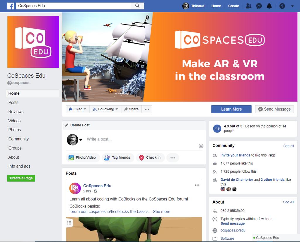 Join the CoSpaces Edu Community on Facebook!