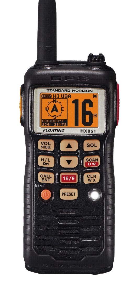 HANDHELD VHF+DSC+GPS Uses Digital Selective calling and an inbuilt GPS Must be licensed in its own