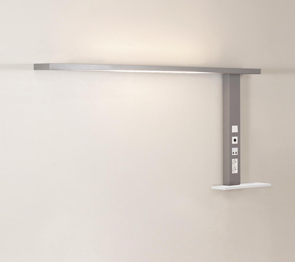 STRENGTHS + Design & Ergonomics + Innovation The pure form and the thinness of LYSA wall lighting unit Available in LED version, LYSA wall lighting unit has an make it discreet in normal care room.