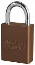 merican Lock Solid aluminum padlocks Rekeyable Solid luminum Padlock: 1100, 1200 & 1300 Series Solid luminum Padlock 1105, 1106, 1107, 1205, 1206, 1207, 1305, 1306 & 1307 Series nodized, durable,