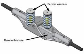 Topic 5 Final Project Final Assembly 18. Mate each of the Spring Assemblies to the outer holes in the Axle.