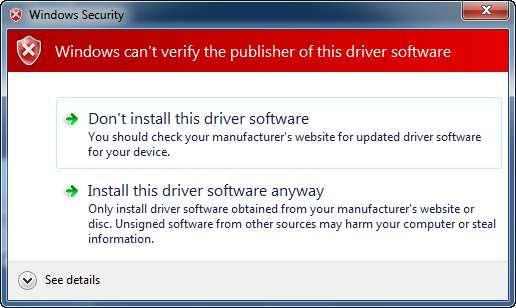 C. Click Install this driver
