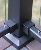 Cable Rail Vertical I-Support screws directly into the bottom of the vertical cable