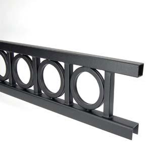 - Fe 26 Traditional Iron Panel Welded iron panel achieves a total railing height of 36 when used in