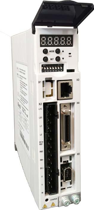 FEATURES Power Rating of 400-750 Watts 220 VAC Open Network Based on Ethernet RS232 and EtherCAT Supports Modbus 485 and RS232 Communication Protocol Rated Current 4A, Peak Current 15A Supports Pulse