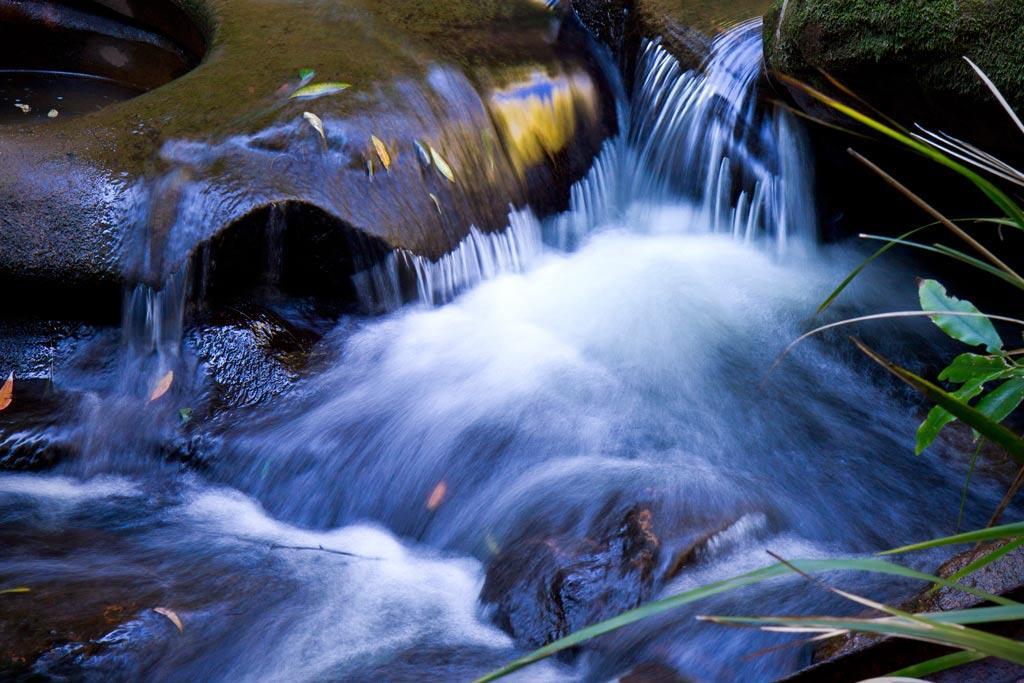 In this image using a tripod & a slow shutter