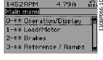 1. How to Program VLT HVAC Drive Programming Guide 1 1.1.7. Main Menu Mode Select Main Menu mode by pressing the [Main Menu] key. The readout below appears on the display.