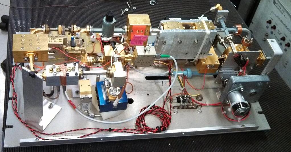 Completed 77 GHz Assembly Thanks to WA1MBA, we have a 2 stage power amplifier capable