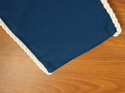 Turn the fabric right side out and press the seams.