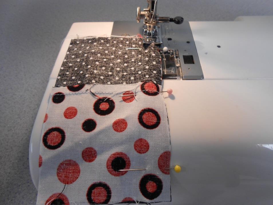 8. Backstitching at beginning and end, sew a ¼ seam along