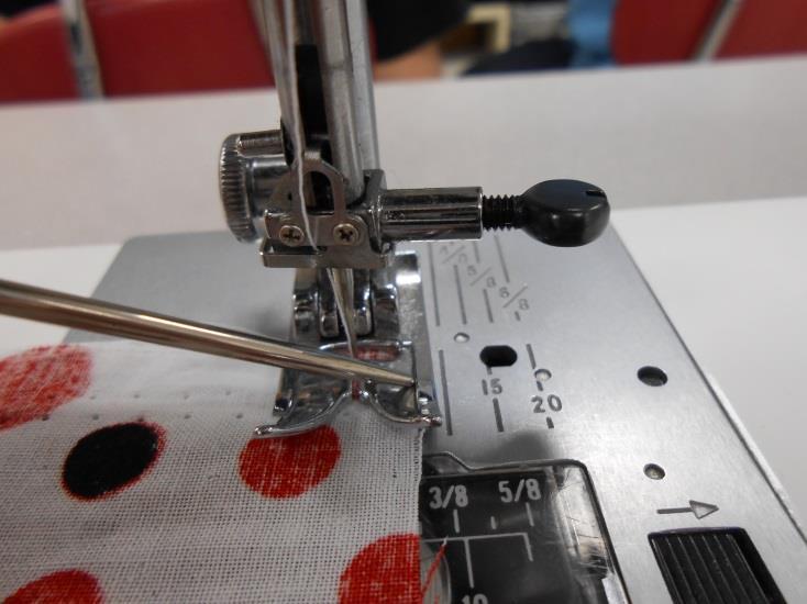 sew along the long edge of your fabric on the side