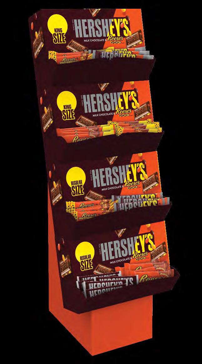 Hershey s with Reese s Pieces Hershey with Piece s Assorted King 3-in-1 Shipper,