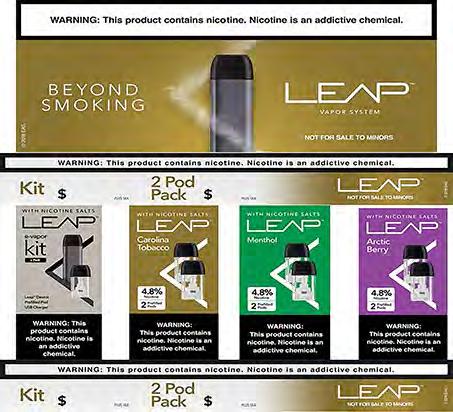 LEAP 5-15 Promotional Unit Small Acrylic Display (21 W x 9.75 D) 1750 HOW IS LEAP VAPOR DIFFERENT?