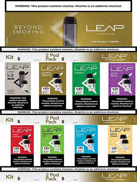 LEAP 5-35 Promotional Unit Small Acrylic Display (10.5 W x 9.75 D) 2750 HOW IS LEAP VAPOR DIFFERENT?