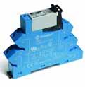 38 Series - Relay interface modules 0.1-2 - 3-5 - 6-8 A Common features Instant ejection of relay by plastic retaining clip Integral coil indication and protection circuit 6.
