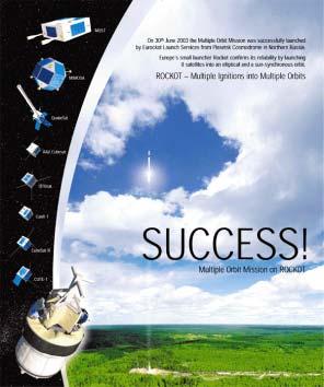 First CubeSat Launch Successful launch on June 2003.