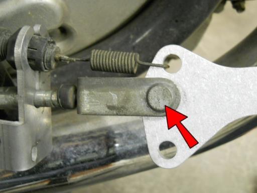 (Be sure to orient the Brake Linkage with the 2 closer hole at the top.