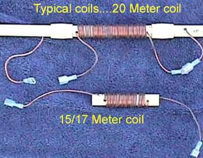 The 20 Meter coil is prepared exactly the same way, but you start with a coil form of CPVC of about 5 1/4", and you use 8'4" of wire. Wrap 41 turns on this coil.