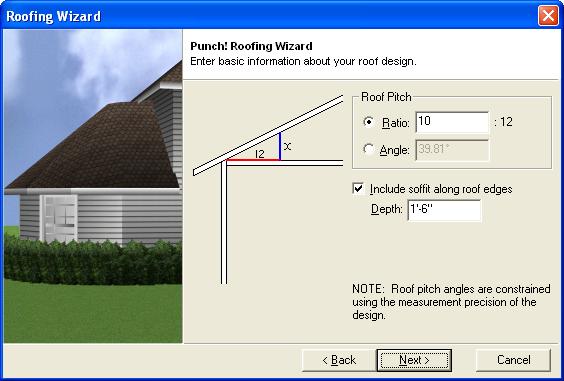 Chapter 19 Roofing Wizard Launching Roofing Wizard Launch Roofing Wizard by clicking the Roofing Wizard icon on the PowerTool Bar. Designing Roofs Once you ve drawn a building shell in Punch!