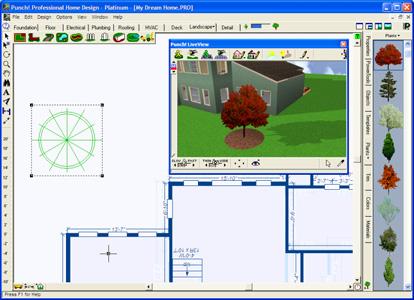 Chapter 22 Landscape Plan Tab Adding Fill You can use the Fill tool to show mulch around trees or shrubs or to add a pond or stream to your landscaping.
