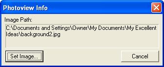 The Open PhotoView Image File dialog box is displayed. 4 In the File Name text box, type the name of the file you want to insert or search for the file by switching folders or drives.