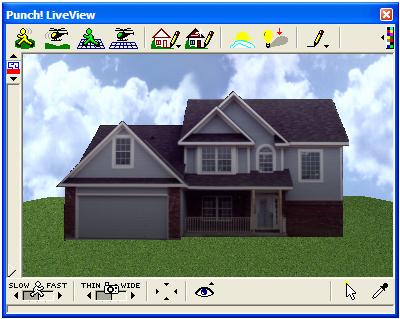 To landscape using PhotoView images 1 Import the image of your home, as explained previously. Note: PhotoView images appear in the 2D design window as lines, similar to interior walls.