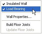 Professional Home Design Platinum, Framing Editor lets you specify which walls are insulated, which are load bearing, and so on.