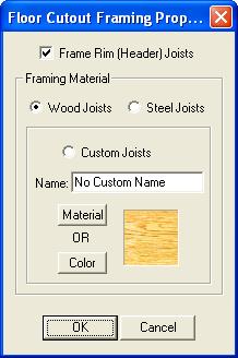 To specify wall framing properties 1 Click a wall, then click Wall Properties on the pop-up menu that is displayed. The Wall Framing Properties menu is displayed.