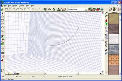 Drawing a 2D Open Arc 8 Click to end drawing mode. Drawing a 2D Open Arc In open arc drawing mode you will be able to draw an elliptical arc which will remain open along the bottom.