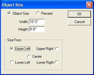 Grouping Objects To change an object s size 1 Select an object. 2 On the Options menu, click Object Size or double-click the object you want to resize. Selection handles appear around the object.