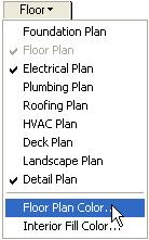 3 Click the arrow to the right of the plan name, then click the plan layer you want hidden. 3 Click the arrow to the right of the plan name, then click Floor Plan Color. The Color matrix will appear.