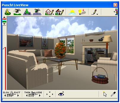 3 On the LiveView window, click and drag the 3D Cutaway Slider up and down to see a cutaway view of your design.