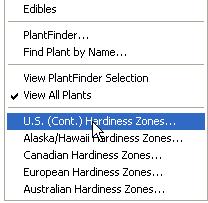 category menu, then click the Hardiness Zone map you want to view. To access the plant inventory bar Click the Plant Inventory Bar icon.