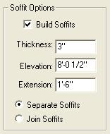 Editing Walls To define soffit options 1 On the Standard toolbar, click the Selection Tool. 2 Click a wall to select it; the Wall Properties bar is displayed.