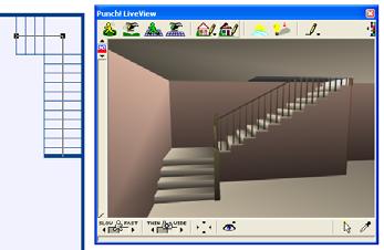 Platinum displays the stair length so you know the exact measurements, as you draw. To create an opening for the stairway in the upper floor, see Adding a Floor Cutout, which begins on page 96.