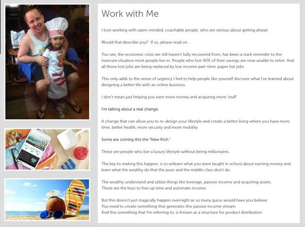 Add your story in the About section Personalize the Work with Me section Have our team customize your Hero shot
