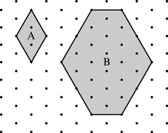 GM3 End-of-unit Test Look at the shaded shapes. a The area of shape A is 6 cm². What is the area of shape B?