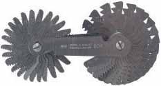Traditional Screw Pitch Gauges MW800 Series Accurately milled steel blades Designed to check both internal and external thread forms Marked with nominal size on each blade All blades fixed in a steel