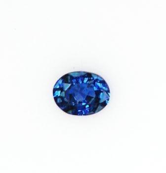 Sapphire Sri Lanka. Multi-facet Mixed Cut Oval. This beautiful deep blue has rich velvety highlights. Eye clean. Measures 5.1 x 6.6 mm. Weight is 1.06 ct. CSO237 Price $1200.