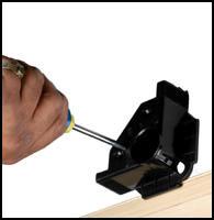 Leveler component can be adjusted by extra long screwdriver.