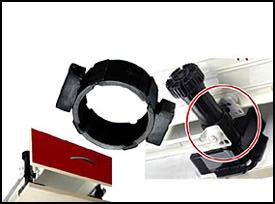 DUAL RUNNER SKIRTING CLIP This clip facilitates mounting of drawer runners on either side of the KFPL 6 (150 mm) legs.