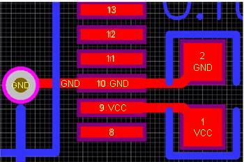 μF decoupling capacitor must be close to PGND and PVDD pins; capacitor can be connected between