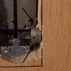 Mark bolt face plate on door edge and use chisel to countersink the plate before attempting to put lock in door.