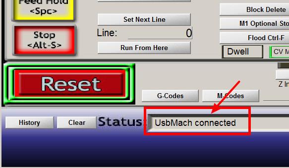 There will be have a prompt in the mach3 status bar, as shown below: PS: Many tips will be prompted in the status