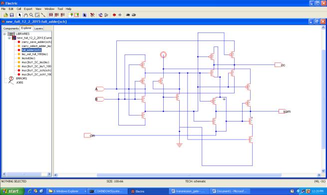 VI LTSPICE TOOL Simulation Result of Fulladder The simulation and synthesis are carried