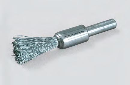 Brush conical twisted knots A twisted knots in steel wires. Suitable for cleaning work on uneven surfaces, with edges and cracks. For severe scrapes, slag, rust, deadening.